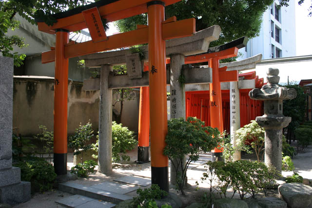 Torii at Kushida shrine at at Fukuoka city. Japan.