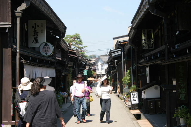 Traditional houses at Sanmachi-suji district, Takayama town. Japan.