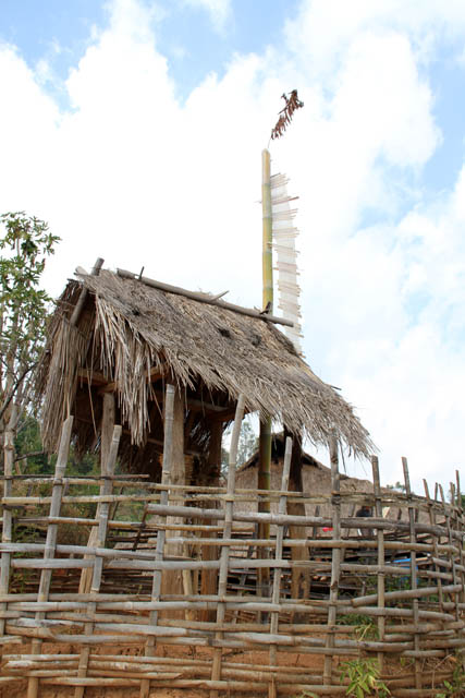 Small spirit house - village of Eng tribe, area around Kengtung town. Myanmar (Burma).