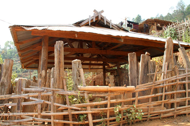 Spirit house - village of Eng tribe, area around Kengtung town. Myanmar (Burma).