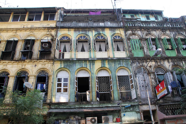 Colonial architecture, Yangon. Myanmar (Burma).