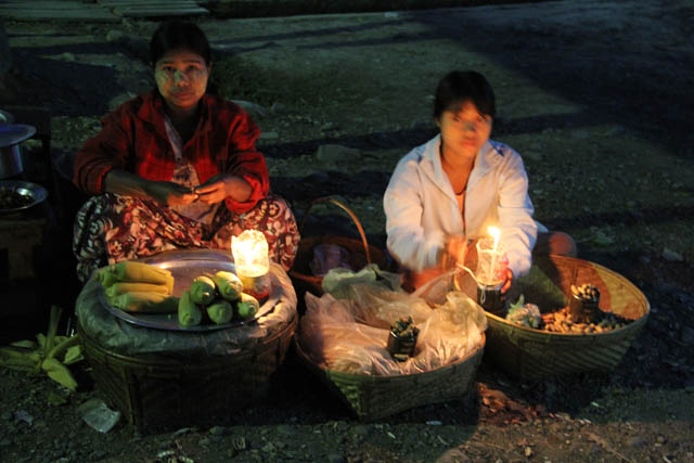 Night market, Mrauk U. Myanmar (Burma).