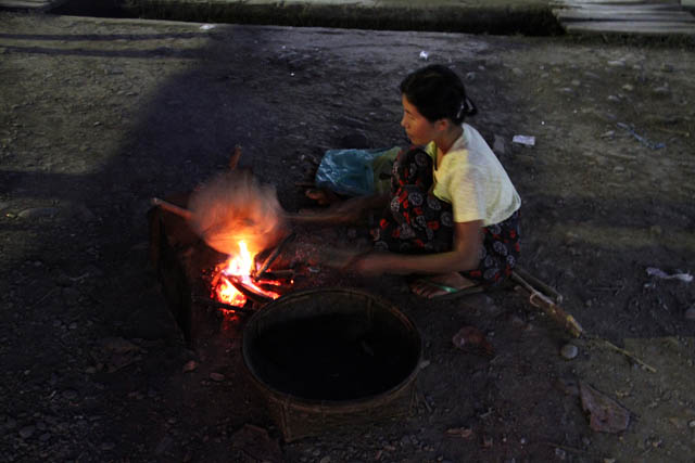 Night market, Mrauk U. Myanmar (Burma).
