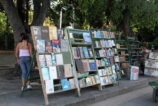Book selling at square Plaza de Armas, Havana Vieja. Cuba.