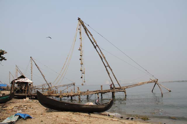 Chinese fishing nets, Kochi (Cochin), Kerala. India.