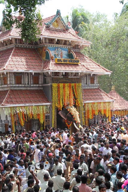 Thaipooya Mahotsavam Festival. Sree Maheswara Temple at Koorkancheri in the Thrissur town at Kerala. India.