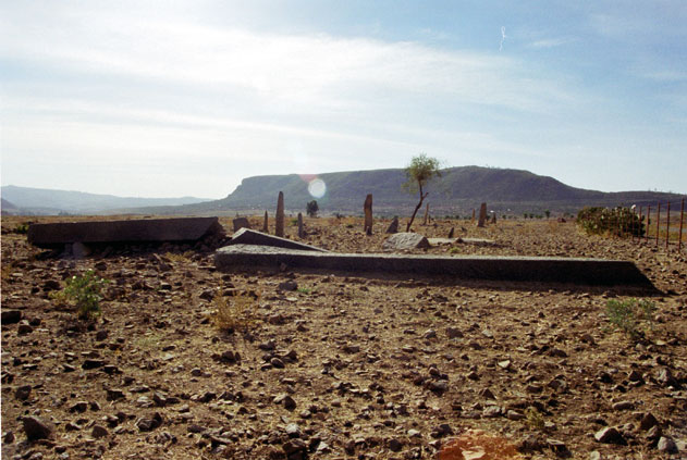 Stelae field near Aksum. North,  Ethiopia.