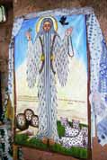 Holy picture at Lalibela stone church. Ethiopia.