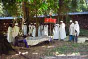 Funeral at village at Tana lake. Ethiopia.