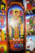 Holy picture at village church. Lake Tana. North, Ethiopia.