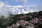 Darjeeling and view to Himalaya mountains. India.