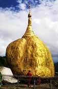Holy stupa at Kyaiktiyo. Myanmar (Burma).
