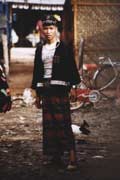 Man from Akha hill tribe at Muang Sing market. Laos.