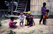 Children at countryside. Area around Kalaw village. Myanmar (Burma).