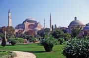 Aya Sofya (Hagia Sophia), Byzantium's greatest building built by Justinian the Great in 537 AD, Istanbul. Turkey.