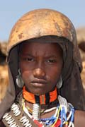Arbore girl. South,  Ethiopia.