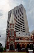 Contrasts at Brisbane - modern and classic architecture. Australia.