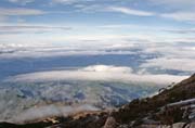 View to the Borneo island from height around 4000 meters. Malaysia.