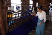 Traditional weaving factory, Inle Lake. Myanmar (Burma).