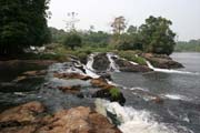 Lobe Falls is one of the few places in the world where waterfalls drop directly into the ocean. Cameroon.