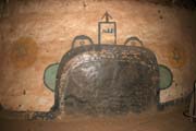 Paintings inside King palace at N'Gaoundr town (Lamidat de N'Gaoundr). Cameroon.