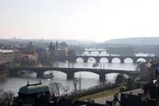 Bridges at Vltava river, Praha. Czech Republic.