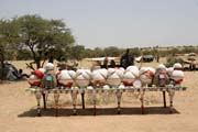 Preparation and decoration for Gerewol festival of Wodaab tribe. Niger.
