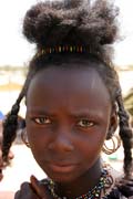 Girl from nomadic Wodaab tribe (also called Bororo) at Gerewol festival. Niger.
