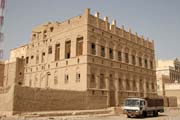 Mudy palace at Tarim town. Wadi Hadramawt area. Yemen.