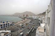 View to the main street at Al-Mukalla town. Yemen.