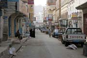 Street at Al-Mukalla port town. Yemen.