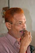 Happy man with qat. Hadibu town at Socotra (Suqutra) island. Yemen.