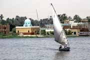 Felluca on the Nil river in Luxor. Egypt.