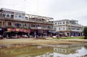 Street at Kompong Chhnang town. Cambodia.