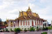 Royal palace Street at at Phnom Penh capitol. Cambodia.
