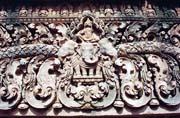 Decoration of Banteay Srei. Angkor Wat temples area. Cambodia.
