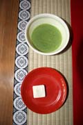 Snack which you can get at traditional tea room at Kinkaku-ji temple, Kyoto. Japan.