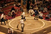 Preparation of sumo ring. Tokyo. Japan.