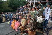 Tsurugaoka Hachiman-gu Shrine Reitaisai (Annual Festival). Today is held Yabusame - traditional japanese horseback archery. Kamakura town. Japan.
