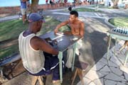 Dominoes palyers, Baracoa. Cuba.