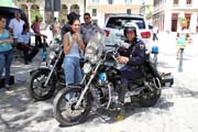 Policemen at their motorcycles, old Havana (Habana Vieja). Cuba.