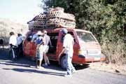 Taxi-brousse on the way to l'Isalo National park. Madagascar.