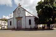 Old colonial church in Hell-Ville village. Madagascar.