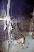Inside traditional village house in Simien mountains. Ethiopia.