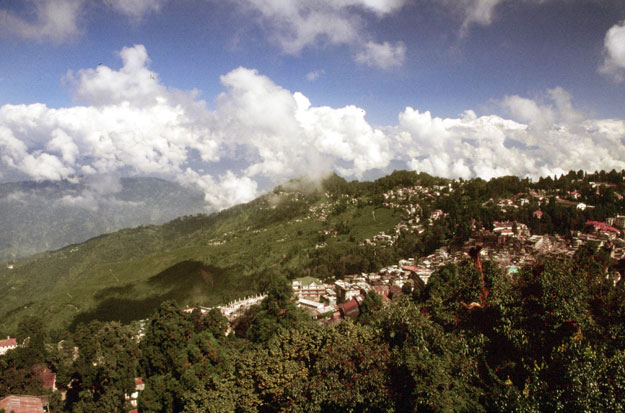 View at Darjeeling town. India.