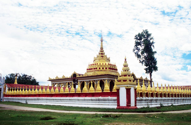 Bawgyo Paya - this temple is built at traditional Shan style. Area around Hsipaw village. Myanmar (Burma).