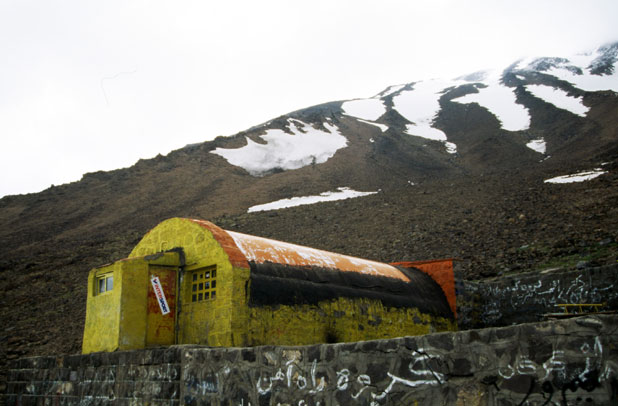 Shelter at Barghah-e-Sevvom (4150 m). Mt Damavand. Iran.