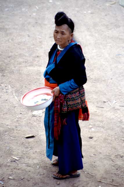 Woman from Hmong tribe. Pakbeng village. Laos.