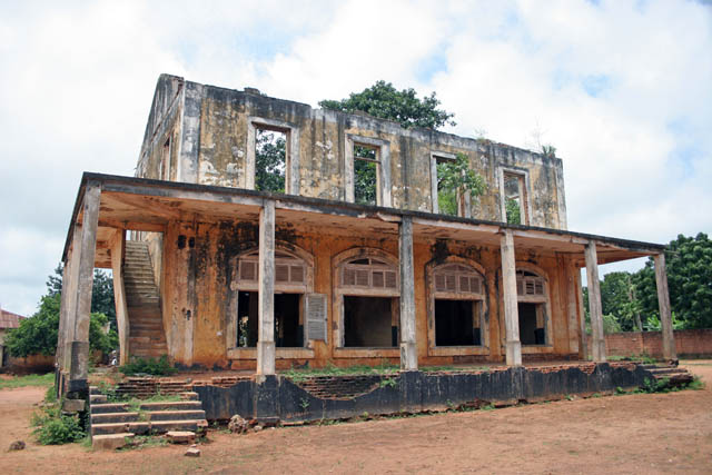 Colonial architecture at Ouidah town. Benin.