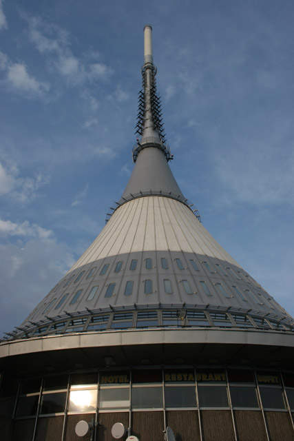 The tower on the top of Jested hill is unique from architecture perspective. It was built in 1963-1966 and its architect Karel Hubacek received Perret's Prize of the International Union of Architects for it. Czech Republic.
